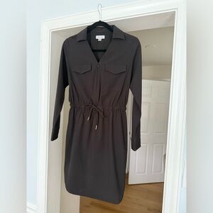 Calvin Klein Women's Collared Long-Sleeve Mini Sheath Dress - Black, Size 2